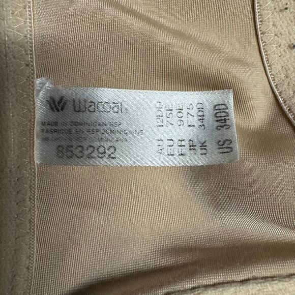 Wacoal 853292 Basic Beauty Front Close Contour Bra Size 34DD Sand Nude Beige - Picture 7 of 8